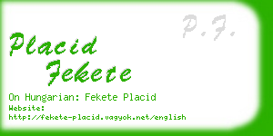 placid fekete business card